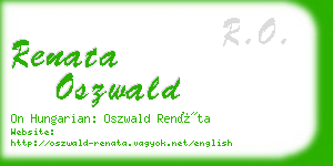 renata oszwald business card